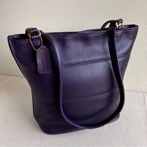 Vintage Coach Tribeca bag // eggplant purple // RARE